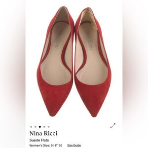 Nina Ricci Red Suede Heels